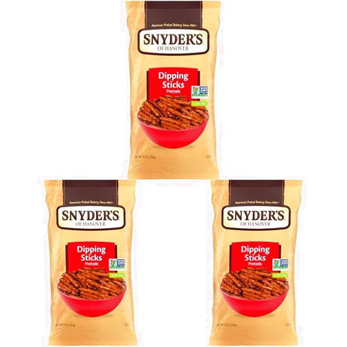 Snyder's of Hanover, Pretzel Dipping Sticks, 12 Oz Bag (Pack of 3)