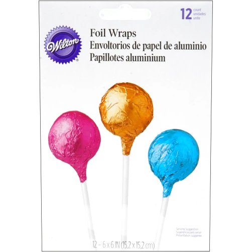 Wilton POPS Assorted Jewel Wraps, 12-Count