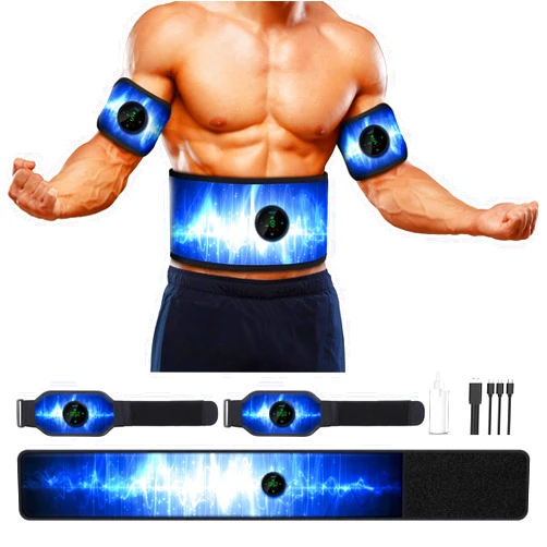 Smiofo ABS Stimulator, Muscle Machine Workout Equipment, Ab Toning Belt Muscle Toner Fitness Training for Abdomen/Arm/Leg, Ab Trainer for Home Body Shape