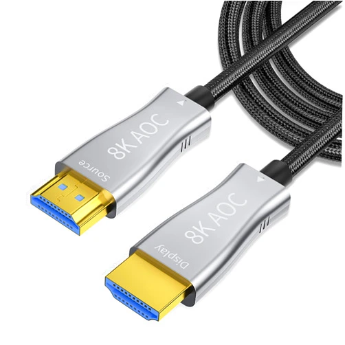 Aieloar HDMI Fiber Optical Cable 50Ft, High Speed 48Gbps HDMI 2.1 Cord Support with 8K@60Hz 4K@120Hz Dynamic HDR10,eARC,HDCP2.2