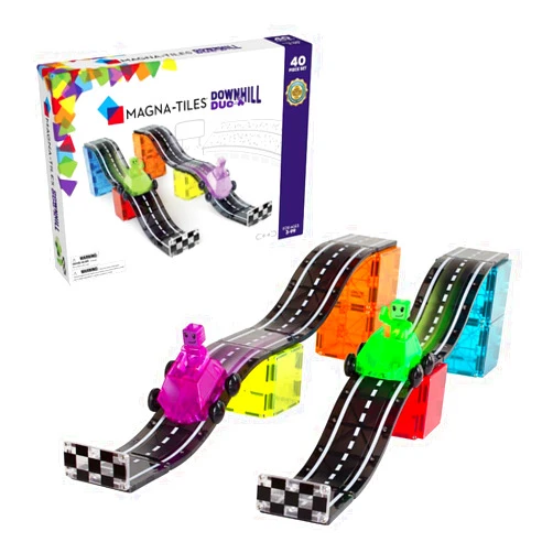 MAGNA-TILES Downhill Duo 40-Piece Magnetic Construction Set, The Original Magnetic Building Brand