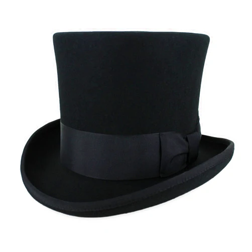 Hats in the Belfry Belfry Top Hat Theater Quality 100% Wool in Black Grey or Pearl