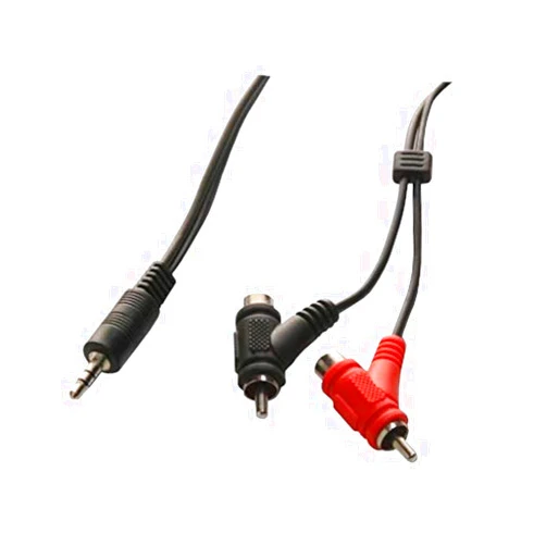 PremiumCord Connection 3.5 mm Jack Cable to 2 x RCA Male + 2 x RCA Female Male to Male + Female Length 2 m