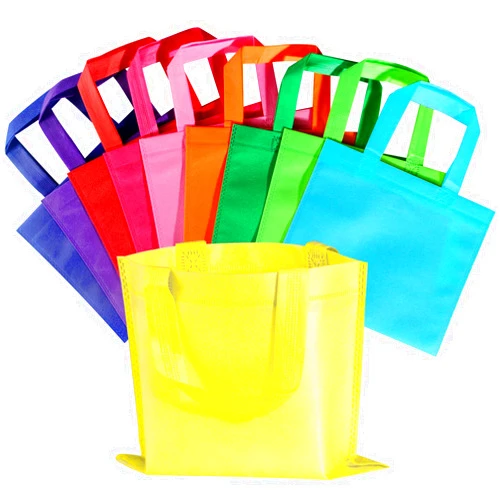 SPERPAND 40Pcs Reusable Party Favor Bags, Non-Woven Small Goodie Bags, Treat Tote Gift Bags with Handles for Kids Birthday, Baby Shower