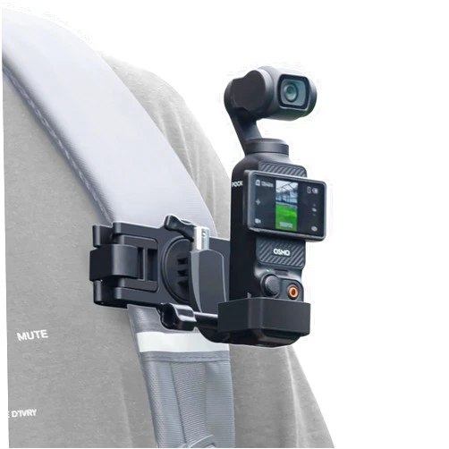 Elinigo 360° Rotaion Adjustable Backpack Strap Quick Clip Mount with Expand Frame for DJI OSMO Pocket 3 Action Camcorders, Video Shooting Accessories