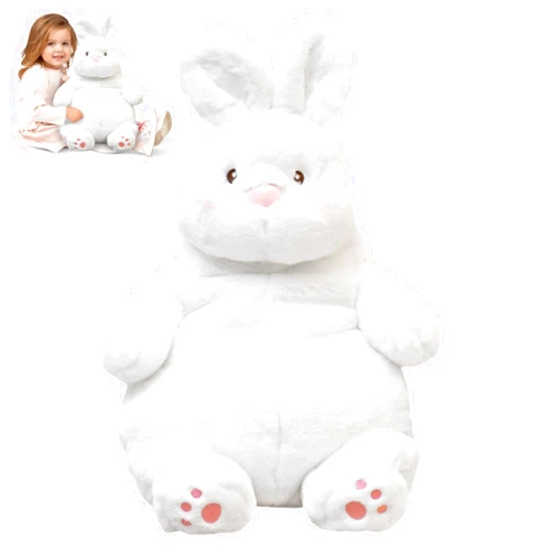 MILEGI 26in Giant Baby Bunny Stuffed Animal Toy, Large Bunny Plush Hugging Pillow Plush, Big Chubby Stuffed Bunny for Girls Boys Baby, Giant Stuffed Bunny for Kids Birthday Gift