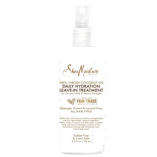 SheaMoisture Shea Moisture, 100% Virgin Coconut Oil Daily Hydration Leave In Treatment, 3.3 Ounce