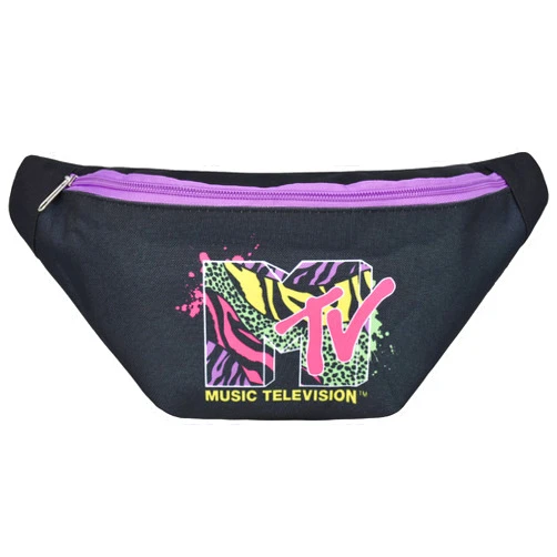 Concept One MTV Logo Fanny Pack, Waist Crossbody Men and Women, Belt Bag