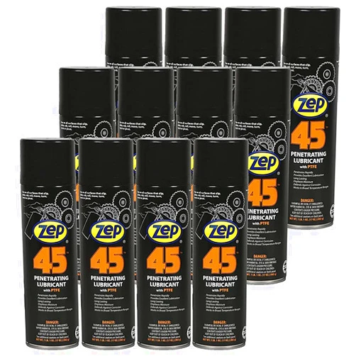 Zep 45 Penetrating Lubricant with PTFE - 17 Ounce (Case of 12) - 17401 - Lubricates and Protects Moving Metal Parts, Non-Flammable, Defends Against Corrosion