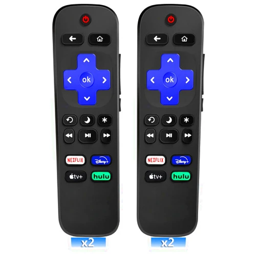 Dorwrnln Universal Remote for Roku TV 2Pack, New Replacement Remote Control for All Roku TV, Compatible with Roku TVs TCL Hisense Sharp Element Philips JVC RCA Sanyo LG Haier, Not for Roku Stick and Box