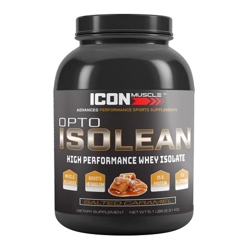 Icon Muscle Isolean Whey Protein Powder, Salted Caramel, 5 Pound