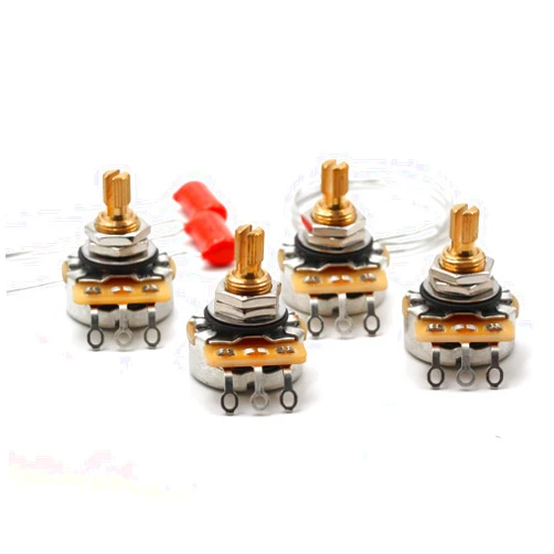 The Art Of Tone CTS TAOT Custom 525K Short Shaft Audio Pots - 500K - Set of 4 (4X) + Caps