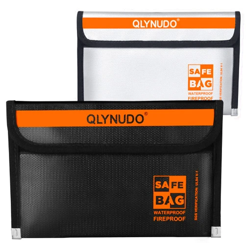 QLYNUDO Small Fireproof Money Envelopes for Cash & Documents (8x5