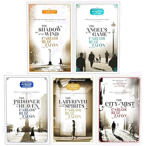 Carlos Ruiz Zafón The Cemetery of Forgotten Series Books 1 - 5 Collection Set by Carlos Ruiz Zafon (Shadow of the Wind, Angel's Game, Prisoner of Heaven, Labyrinth of the Spirits & The City of Mist)