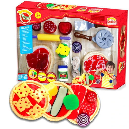 Nature Bound Stretcheez Pizza Party Set - Realistic and Squishy Play Food for Kids