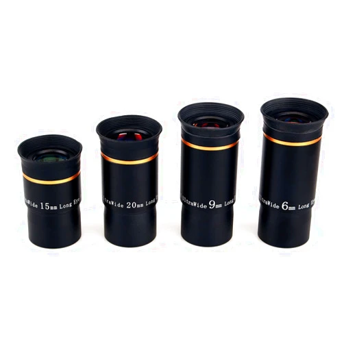 SVBONY Telescope Eyepiece Fully Multi Coated 1.25 inches Telescope Lens 66 Degree Ultra Wide Angle HD Telescope Accessory (6mm 9mm 15mm 20mm)