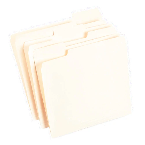 Universal 5749 0.75 in. Expansion 1/3-Cut Tabs Top Tab File Folders - Assorted, Letter Size, Manila (250/Carton)