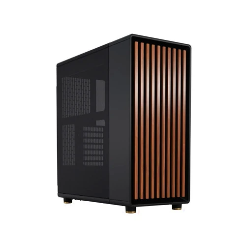212 Main North Black Walnut Mesh ATX Mid-Tower Case with Mesh Side Panel & Steel Frame - Charcoal Black