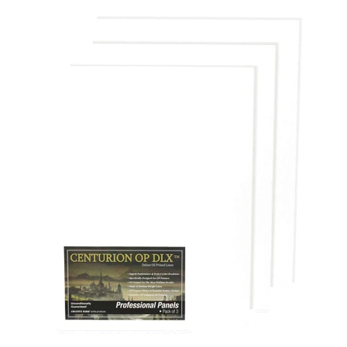 Centurion Deluxe Professional Oil Primed Linen Canvas Panels - 11x14-3 Pack of Linen Canvases for Painting, Artwork and More