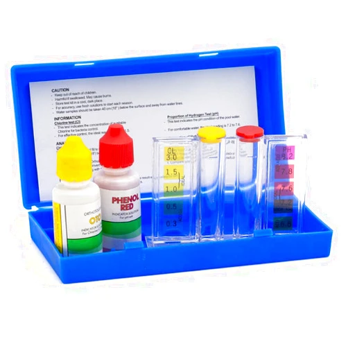WWD POOL Swimming Pool Spa Water Chemical Test Kit for Chlorine and Ph Test (2 Way Test Kit)