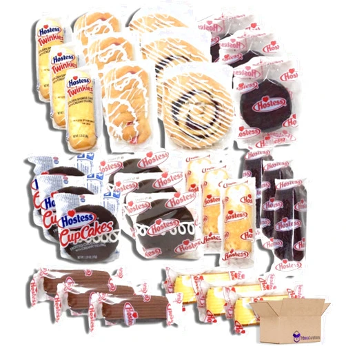 Hostess Variety Pack | Cupcakes, Cinnamon Rolls, Danish, Ding Dongs, Twinkies, Zingers | 30 Count