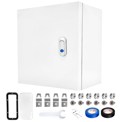 CXCESNS Outdoor Electrical Box 16 x 16 x 8”D NEMA 4X Enclosure Steel Box, Waterproof & Dustproof Outdoor/Indoor Lockable Electrical Junction Box, with Mounting Plate