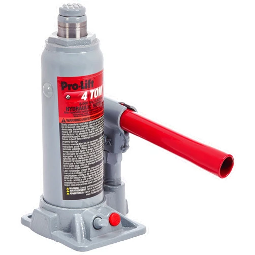 Pro-Lift B-004D Grey Hydraulic Bottle Jack for Truck - 4 Ton Capacity