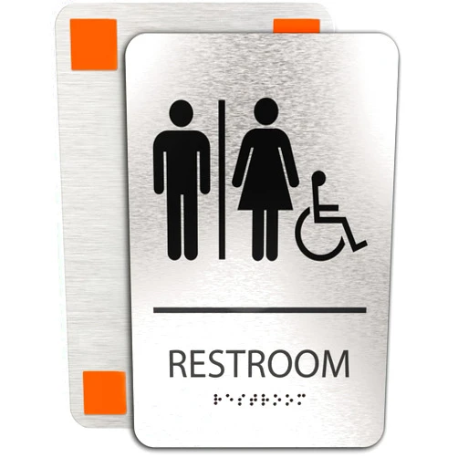 ADASigns.org ADASigns Unisex Restroom Sign with Wheelchair Signage – 6