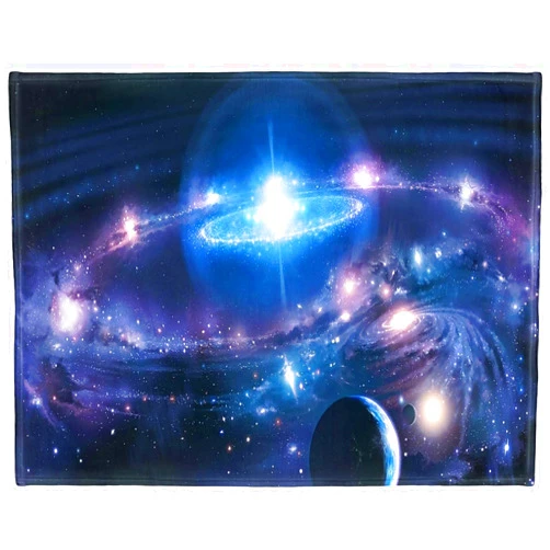 YISUMEI 40x50 Blanket Comfort Warmth Soft Plush Throw for Couch Outer Space Galaxy Planets Stars