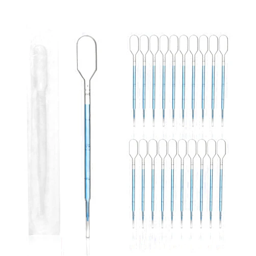 Maccx 100pcs Sterile Transfer Pipettes, Vol. 3ml, 1ml Graduated, 140mm Long, Essential Oils Pipettes, Low-Density Polyethylene Material, Individual Peel-Pack, TPP3140-100