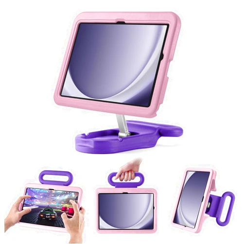 LeiJue Kids Case for Samsung Galaxy Tab A9+ / A9 Plus 11'' 2023 (SM-X210/X216/X218),Adjustable Portrait/Landscape Stand/Drop Proof with Handle,Child Friendly Case for Samsung Tab A9+ Case 11 Inch (Pink)