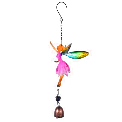 NOBRIM LELAMP Angel Wind Chimes Spinner Bell Catcher Hanging Art Windbell Pendants Glass Ornament Outdoor Garden Wedding Decoration Hanging Decorations