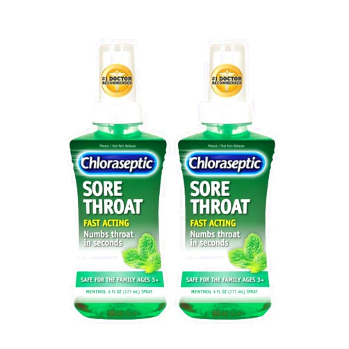 Chloraseptic Sore Throat Spray, Menthol, 6 fl oz (Pack of 2)