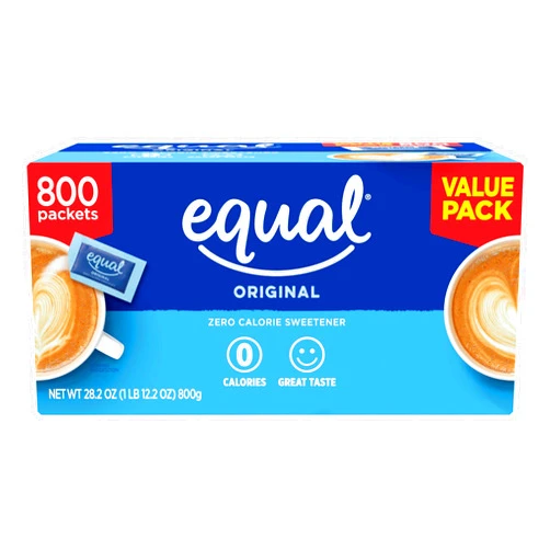 EQUAL 0 Calorie Sweetener, Sugar Substitute, Zero Calorie Sugar Alternative Sweetener Packets, Sugar Alternative, 800 Count
