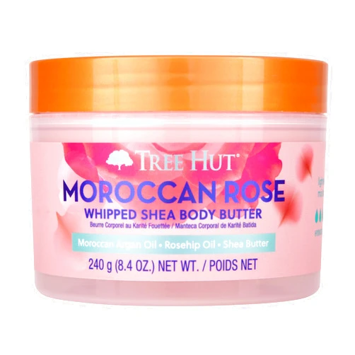 Tree Hut Moroccan Rose Whipped Shea Body Butter, 8.4oz, Lightweight, Long-lasting, Hydrating Moisturizer with Natural Shea Butter for Nourishing Essential Body Care