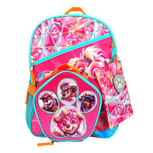 Bioworld PAW Patrol: A Mighty Movie 5-Piece Toddler Girl Backpack Set