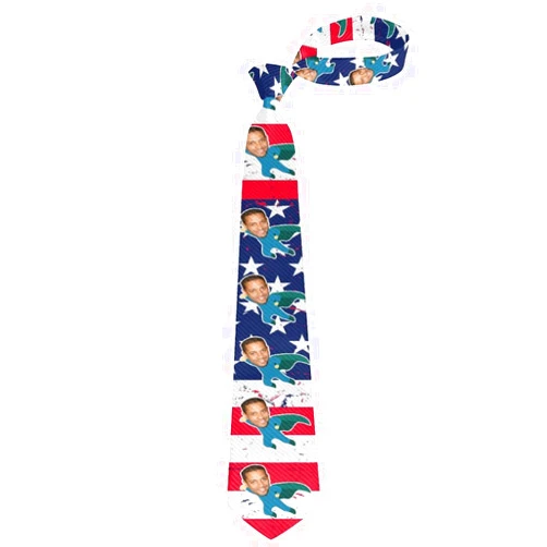 Aiyoolee Custom Photo Tie Gift for Dad Father's Day Funny Customized Necktie Custom Tie