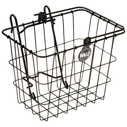 Wald 114 Compact Front Quick Release Bicycle Basket (11.75 x 8 x 9, Black)