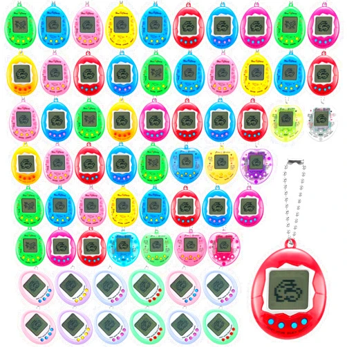 Jerify Virtual Pets Keychain, 60 Pcs Electronic Digital Pet Keychain Game, Nostalgia 90s Toys with 1 Screwdriver and 2 Button Battery, Mixed Styles, Assorted Color, Unisex-Youth
