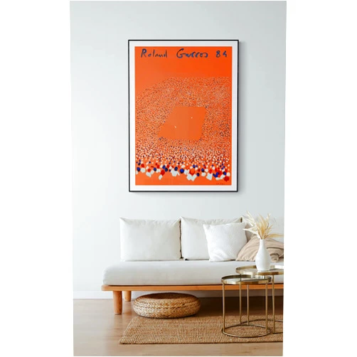 Générique Roland Garros 1984 Poster Reproduction on Paper 300 g 50 x 70 cm