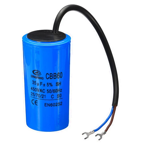 PATIKIL CBB60 35uF Running Capacitor, AC 450V 2 Wires 50/60Hz Cylinder 90x50mm for Air Compressor Motor, Washing Machines, Refrigerators Motor Start