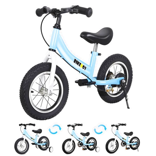 Bikeboy Balance Bike 2 in 1,The Dual Use of a Kids Balance Bike and Toddler Bike, for 2 3 4 5 6 7 Years Old -12 14 16 Inches with Training Theory, Brake, Pedal