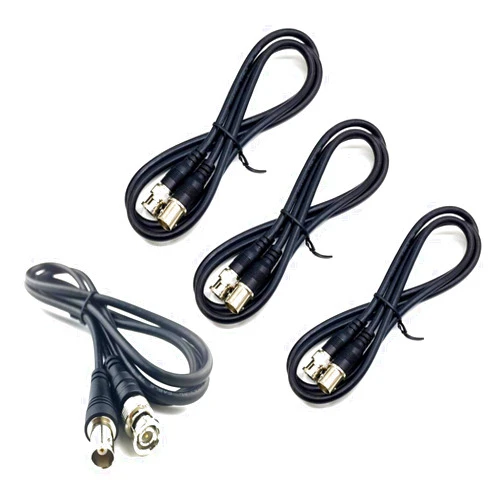 BeElion 4 in Pack 1.6ft/20 BNC Male to Female CCTV Extension Coaxial Line Cable
