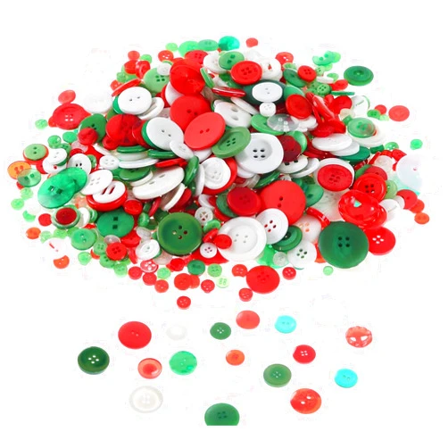 EFIVS ARTS 640 PCS Resin Buttons, Round Sewing Buttons 2 & 4 Holes Assorted Flat-Back Buttons for Christmas Decoration, Sewing, Art & Crafts Projects DIY