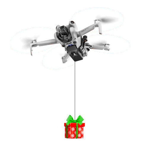 FLYDrone Mini 4 Pro Airdrop System Downlight for DJI Mini 4 Pro Accessories,Payload/Delivery/Transport Drop Release Device (Fishing Drone/Wedding/Film and TV Shooting/Rescue)