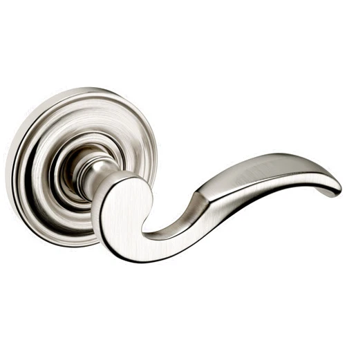 Baldwin 5152.Pass 5152 Passage Door Lever Set with 5048 Rose from The Estate Collection - Lifetime Satin Nickel