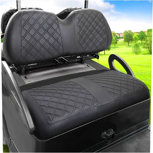 MOSNAI Club Car Precedent Seat Covers, Golf Cart Seat Covers for Club Car Precedent OEM Ordinary Seat, Front Seat Cover with Concave and Convex Design, Thick Vinyl Leather Comfortable/Easy to Clean