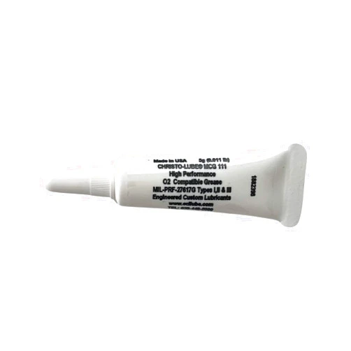 Christo-Lube MCG 111 Oxygen-Compatible Grease - 5g Tube - Fluorinated Grease PFPE/PTFE, −60 °C to 230 °C, Oxygen-Safe Lubricant for Scuba Regulators, Dive Equipment, Valves, O-Rings.