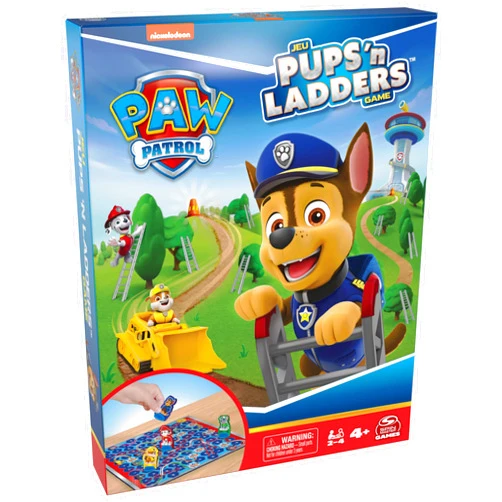 Spin Master Games, PAW Patrol Pups ‘N Ladders Game, PAW Patrol Toys, Classic Activity Toy, for Kids & Family, 2-4 Players, for Ages 4 & Up