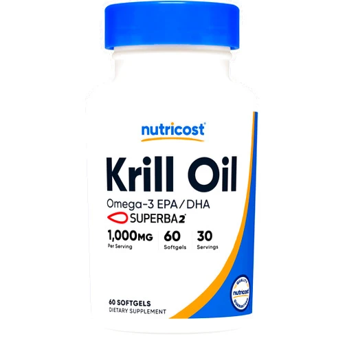 Nutricost Krill Oil 1000mg, 60 Softgels - Omega-3 EPA-DHA Krill Oil Supplement, with Superbakrill